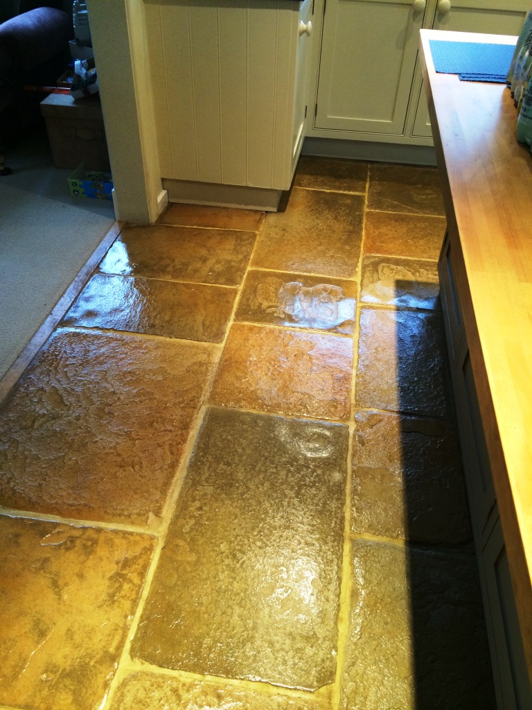 Flagstone Floor Cookham After Cleaning