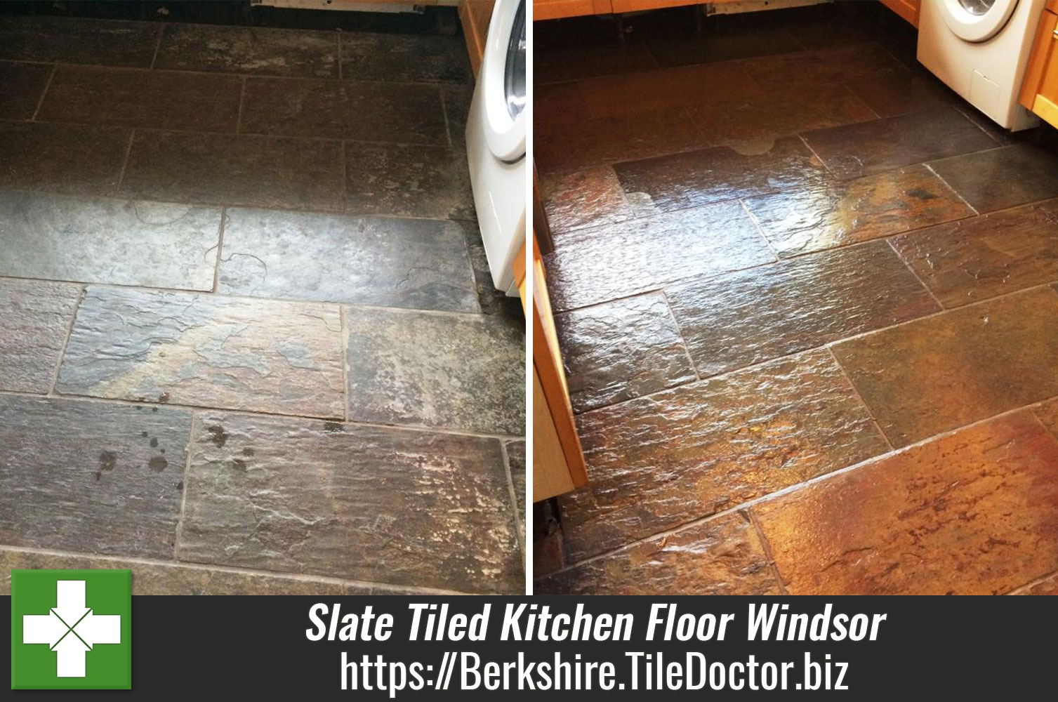 Rejuvenating a Slate Tiled Kitchen Floor in Windsor