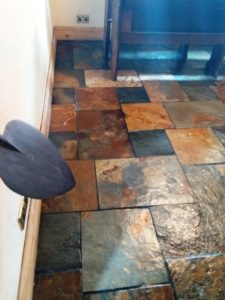 Chinese Slate Floor Cirencester After Cleaning Sealing