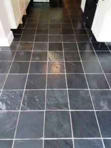 Slate Tiled Kitchen Floor York After Cleaning