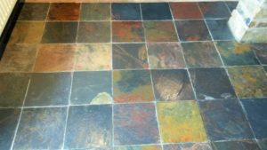 Slate Tiled Kitchen Floor After Cleaning Cragg Vale