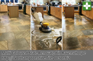 Slate Tiled Floor Before and After Renovation Ravensthorpe