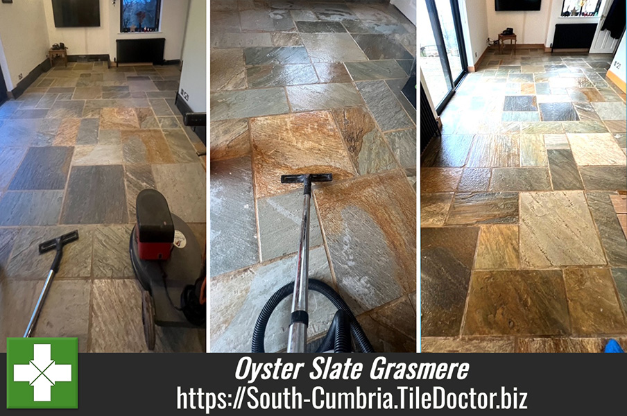 Oyster Slate Floor Renovation Grasmere