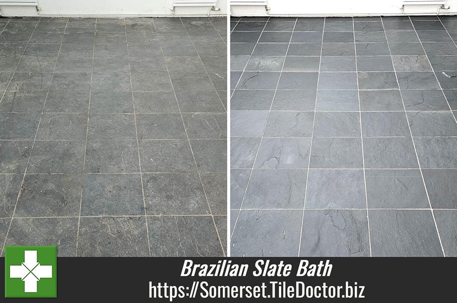 Brazilian Slate Kitchen Floor Renovation Bath